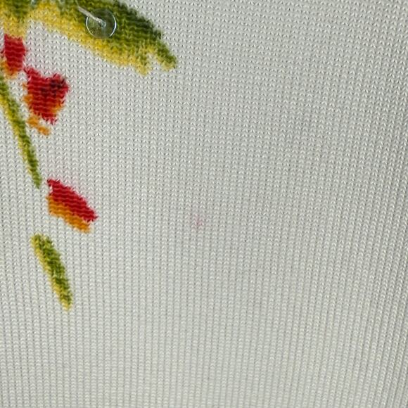 VERTIGO PARIS S Floral Beaded Sequined Cardigan Vibrant Abstract Y2K Art To Wear - Picture 13 of 16